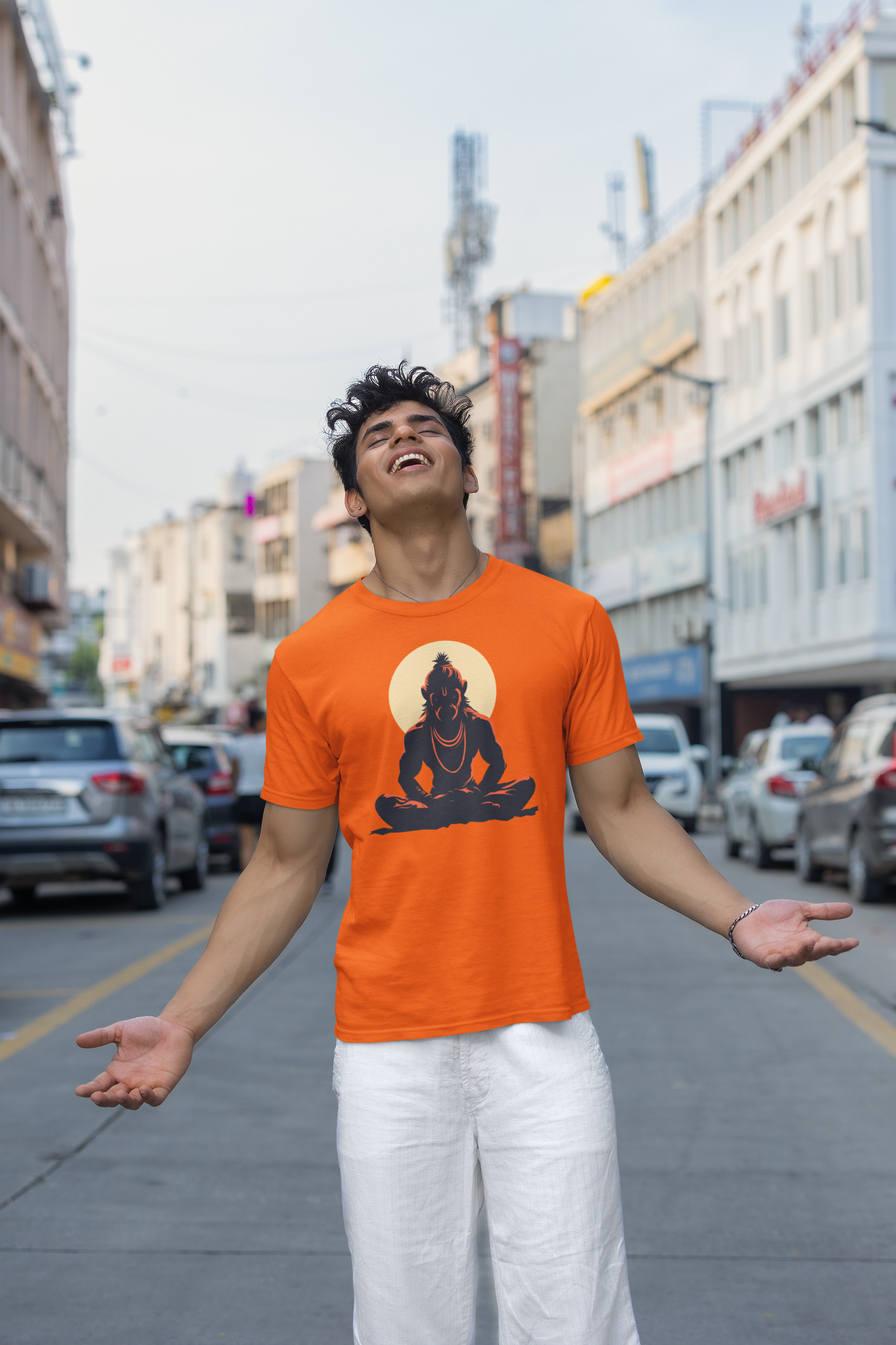 Hanuman Ji Regular Fit T-Shirt - A Foldlined Original