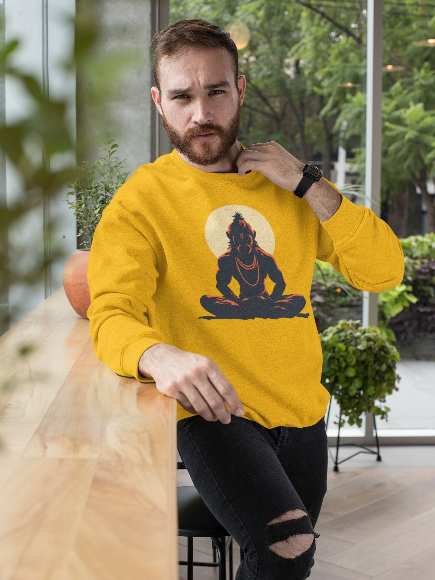 Hanuman Ji Sweatshirt - A Foldlined Original