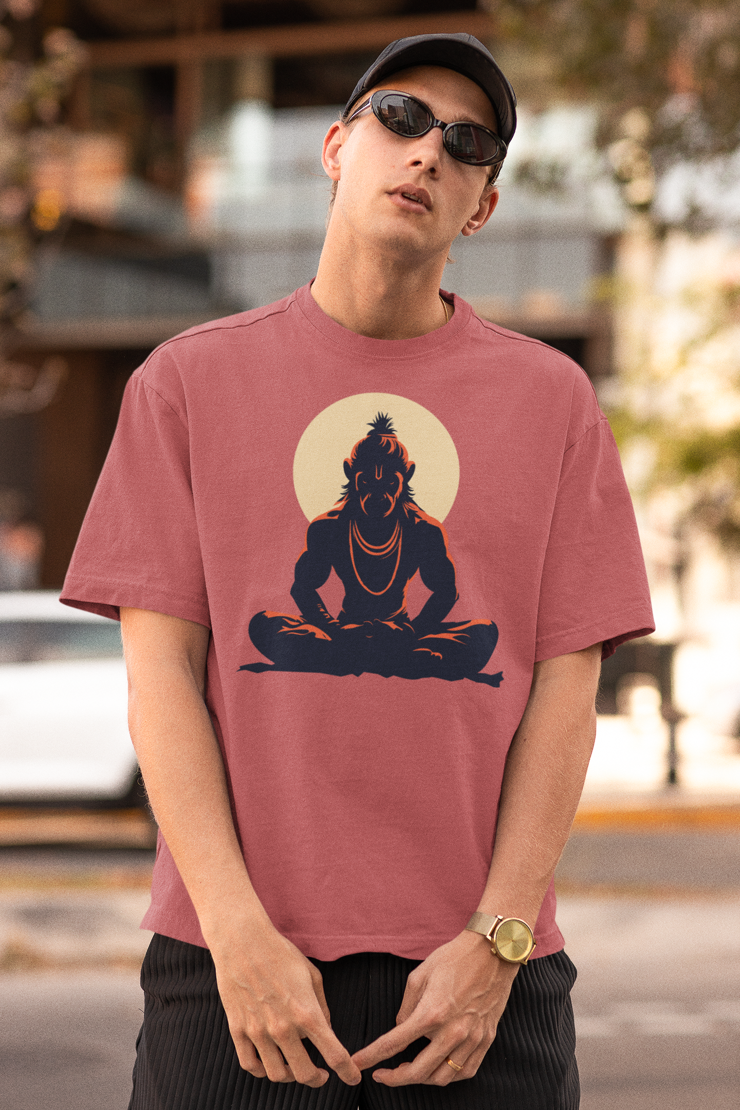 Hanuman Ji Oversized T-Shirts - A FoldLined Original