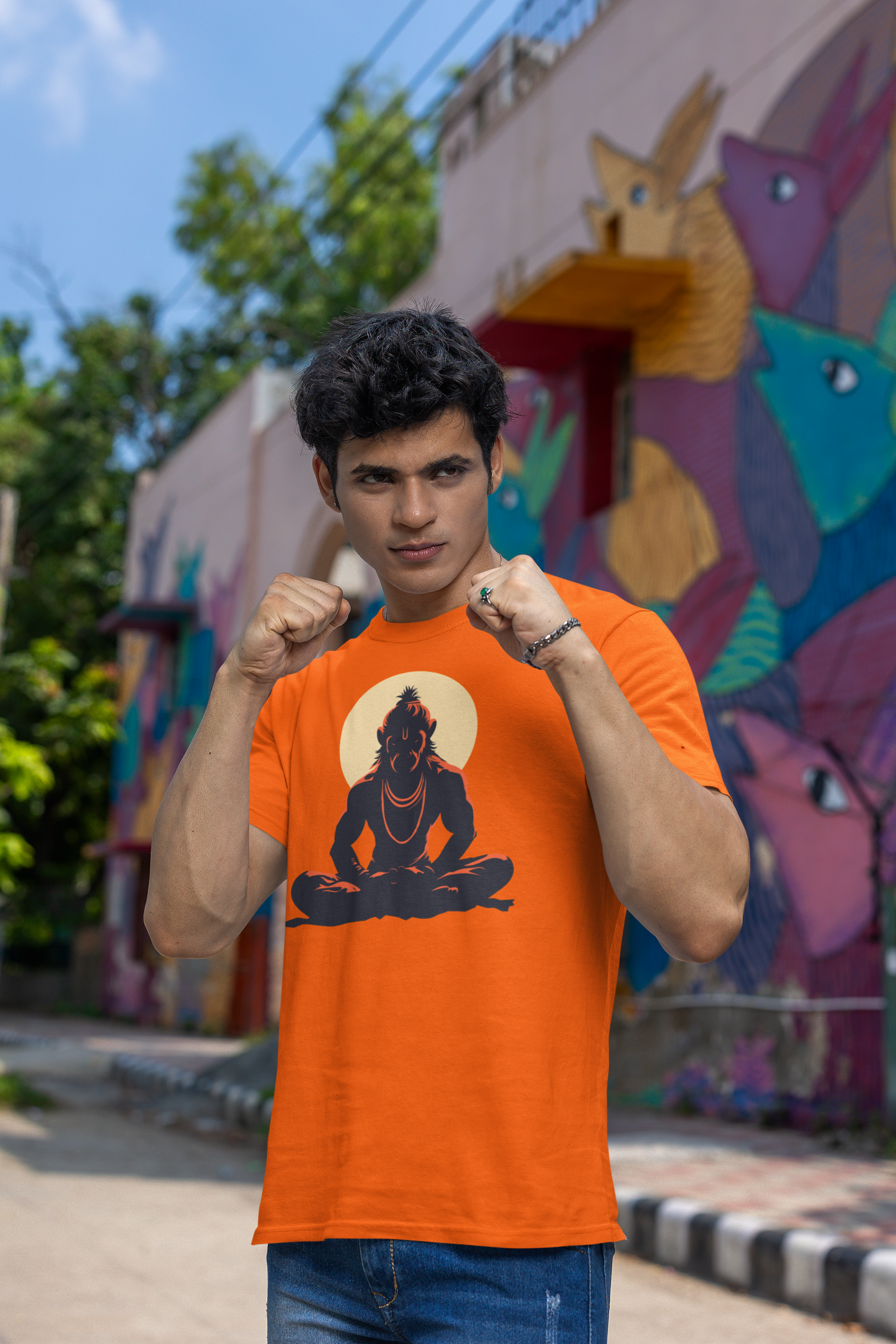 Hanuman Ji Regular Fit T-Shirt - A Foldlined Original