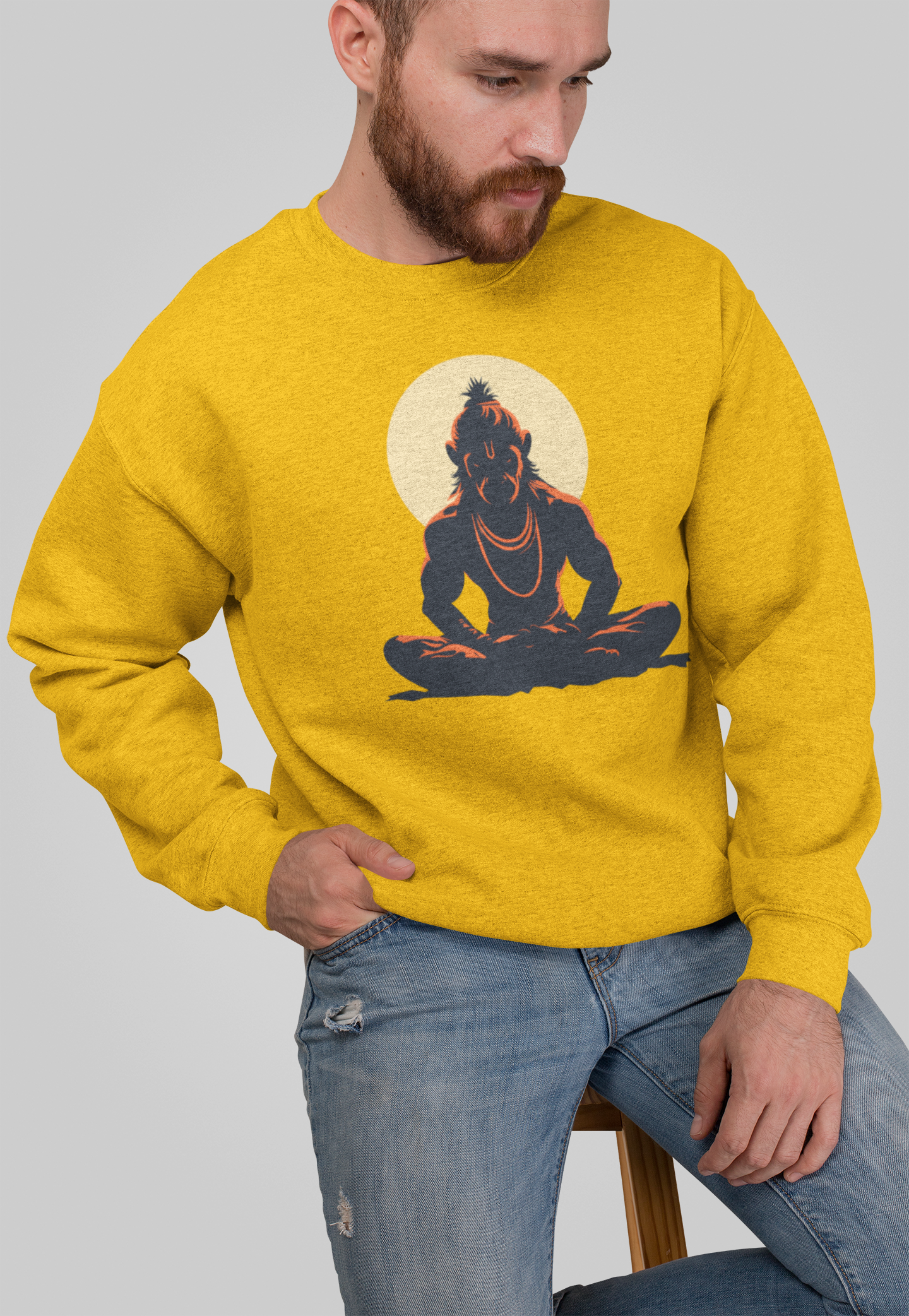 Hanuman Ji Sweatshirt - A Foldlined Original