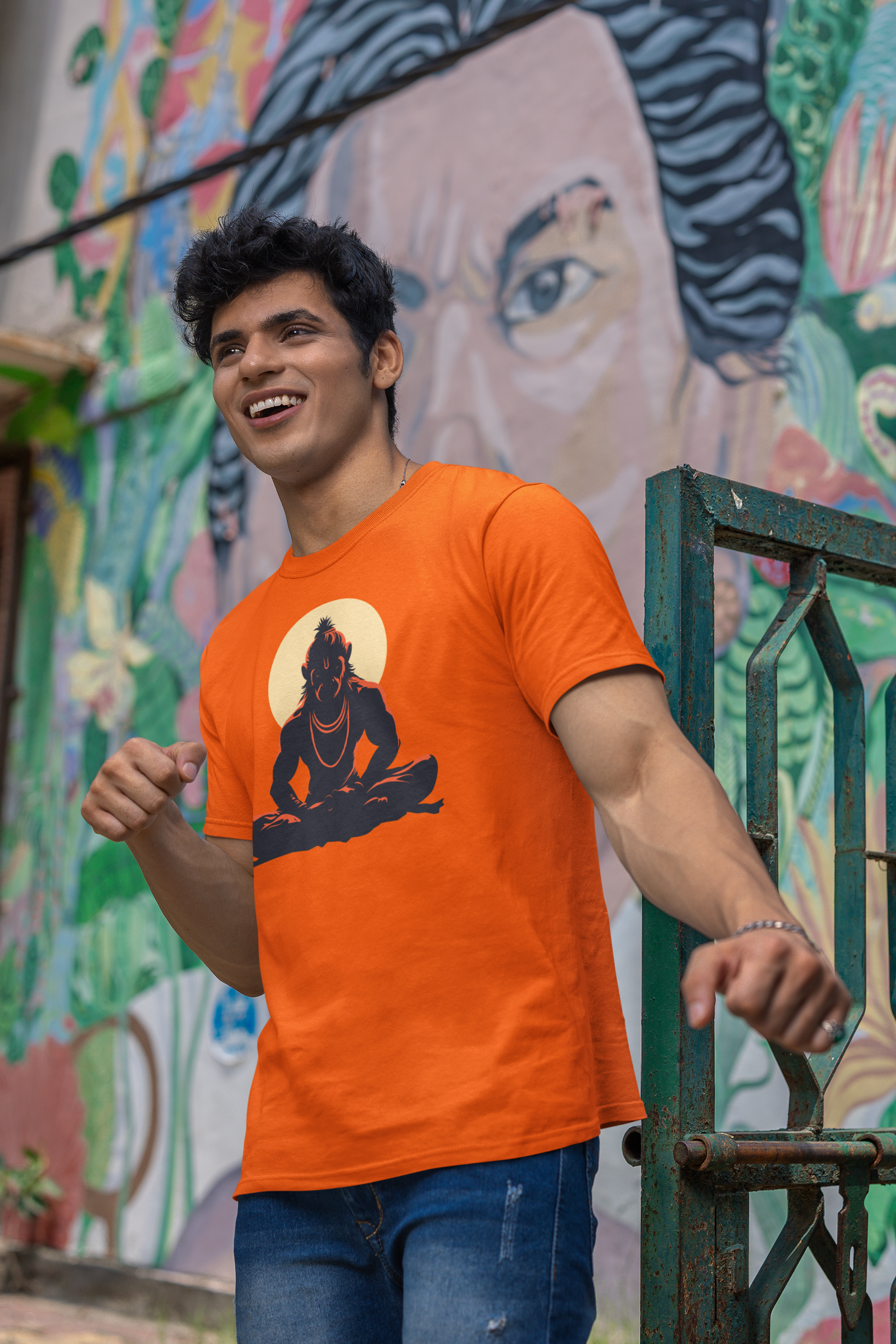 Hanuman Ji Regular Fit T-Shirt - A Foldlined Original