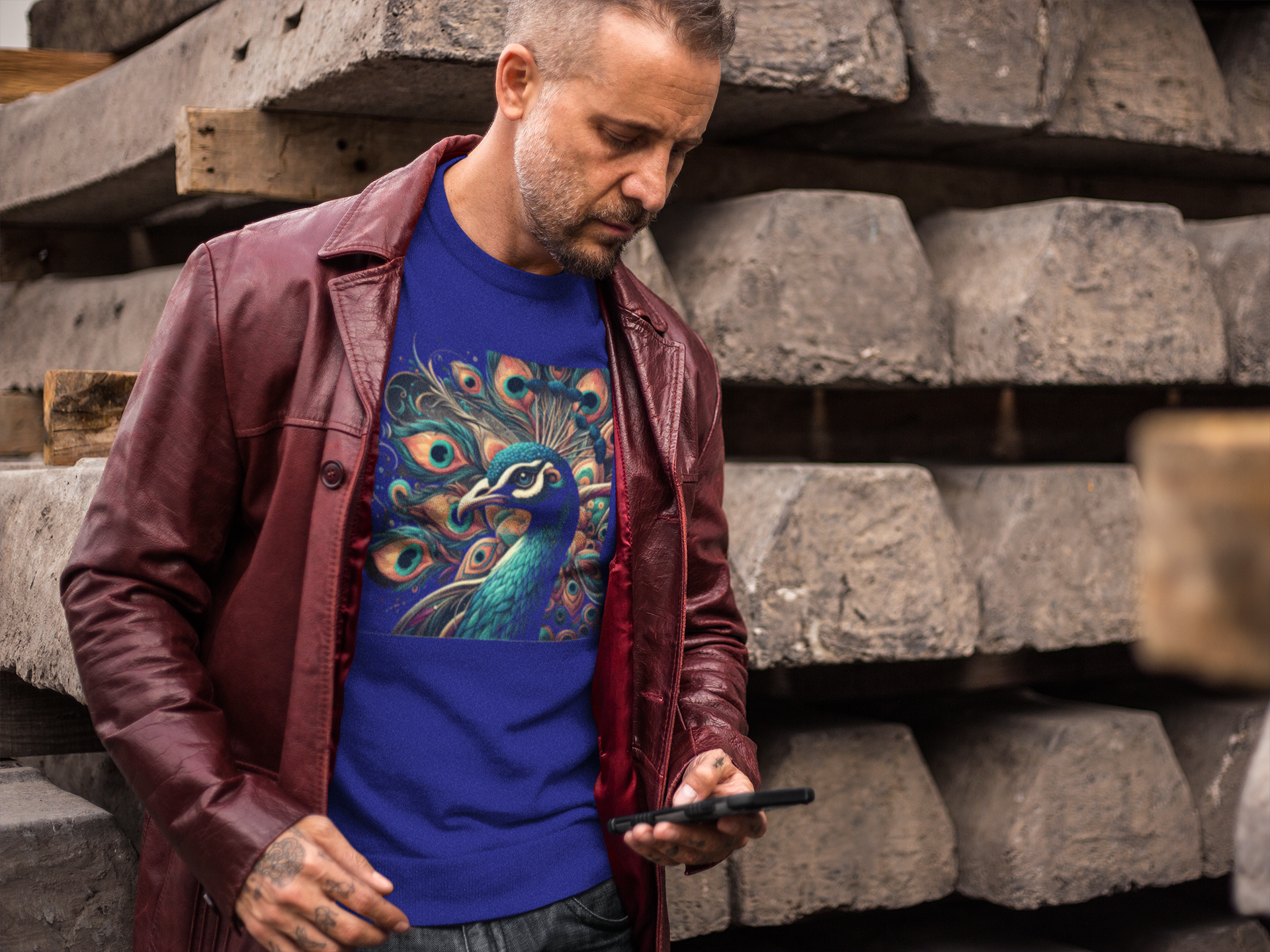 Peacock Day Regular Fit T-Shirt - A Foldlined Original