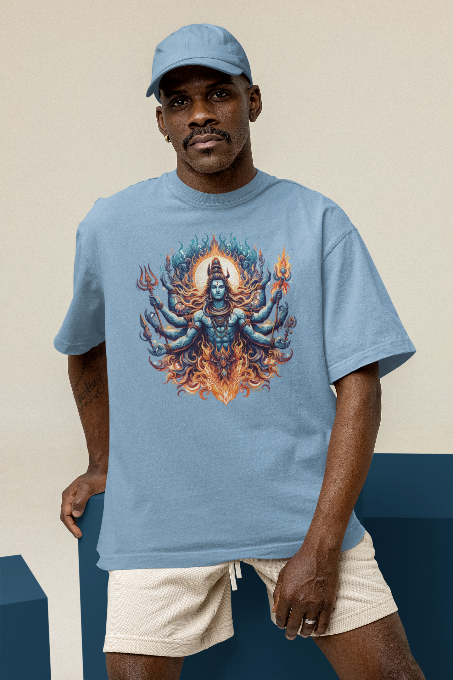 Shiv Tandav Oversized T-Shirts - A FoldLined Original