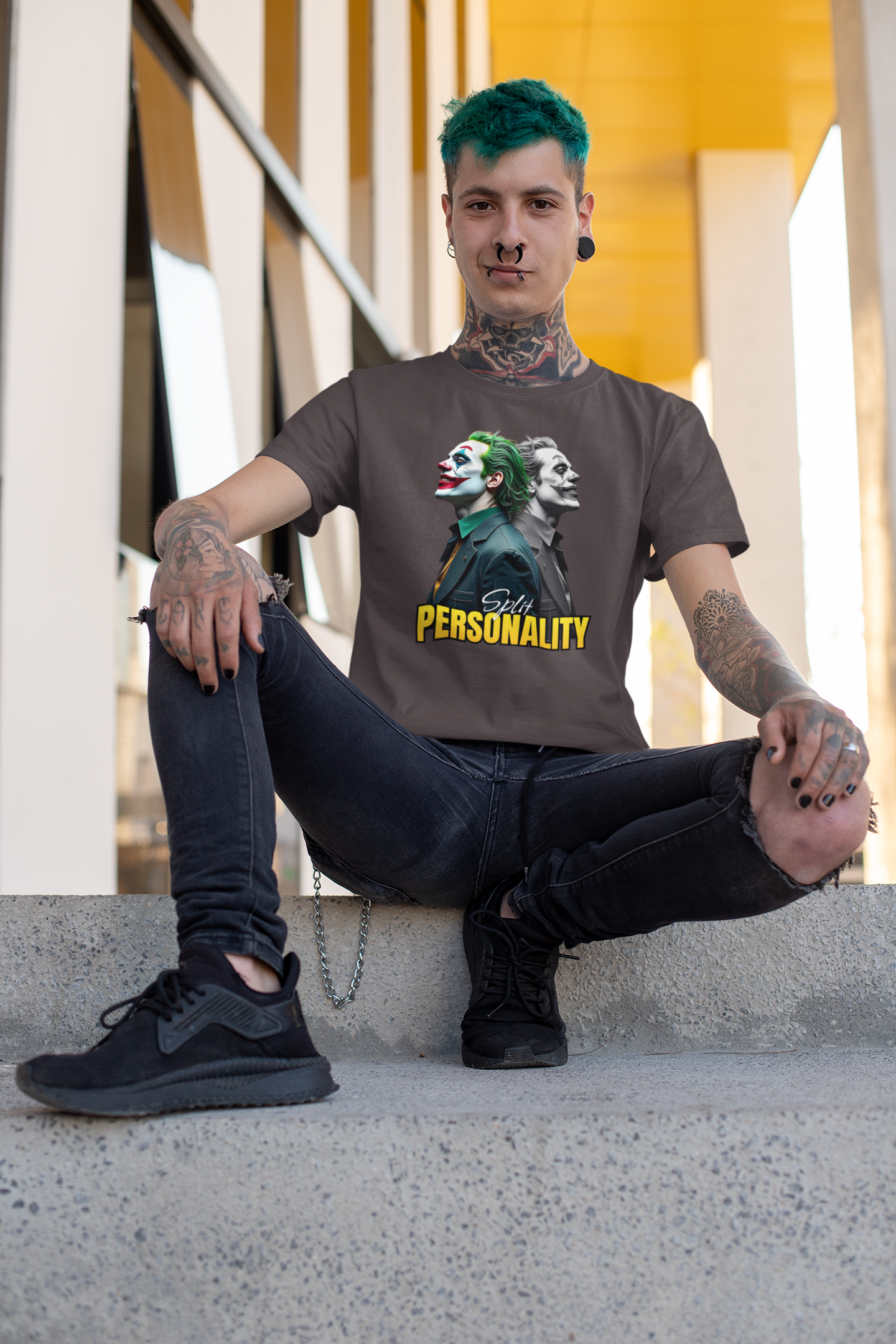 Split Personality Regular Fit T-Shirt - A Foldlined Original